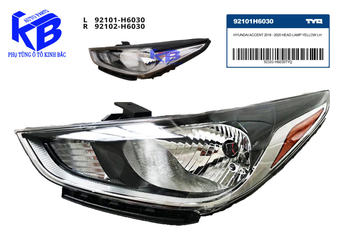 Đèn pha ACCENT không led 2018 - 19-20 (92101H6030 - 92102H6030)